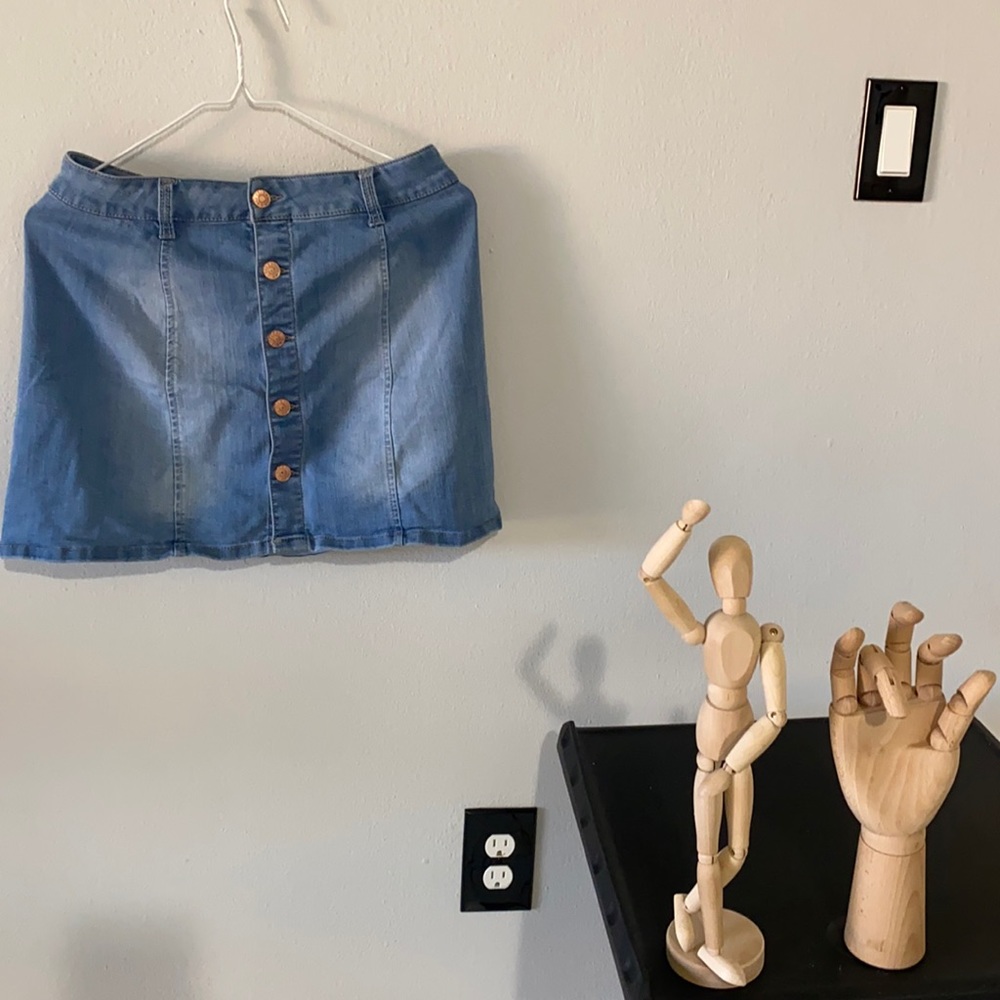 Medium Wash Denim Skirt